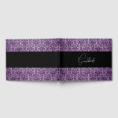 Paarse Gotische Damask Wedding Gastenboek (Volledig)