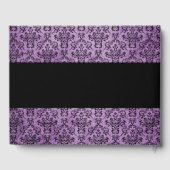 Paarse Gotische Damask Wedding Gastenboek (Achterkant)