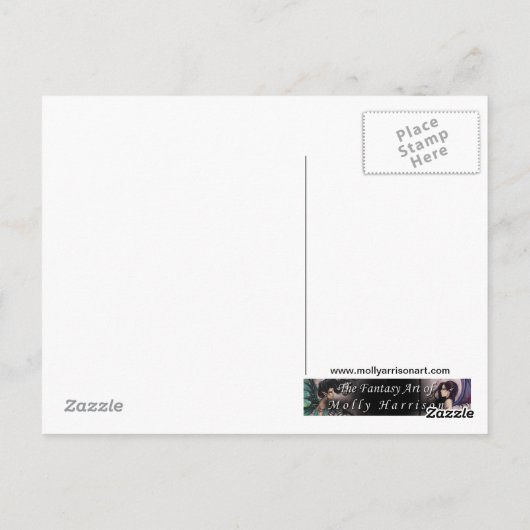 Paarse Gotische Fairy Faery Fantasy Art Briefkaart (Achterkant)