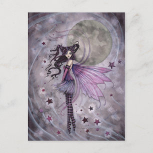 Paarse Gotische Fairy Faery Fantasy Art Briefkaart