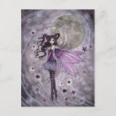 Paarse Gotische Fairy Faery Fantasy Art Briefkaart (Voorkant)