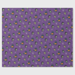 💜 Paarse Gotische Halloween Wrapping 🎃🕸️ Cadeaupapier
