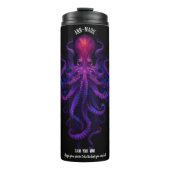 Paarse Gotische Kraken Thermische Tumbler Thermosbeker (Voorkant)
