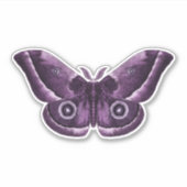 Paarse Gotische Mot Sticker (Voorkant)