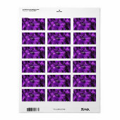 Paarse Gotische Paaspatroon Etiket (Full Sheet)