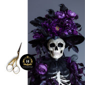 Paarse Gotische Raven Skelet Schedel Decoupage Tissuepapier