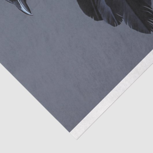 Paarse Gotische Raven Skelet Schedel Decoupage Tissuepapier (Detail)