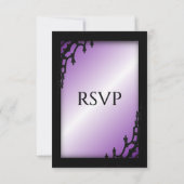 Paarse gotische RSVP met menuoptie Kaartje (Achterkant)