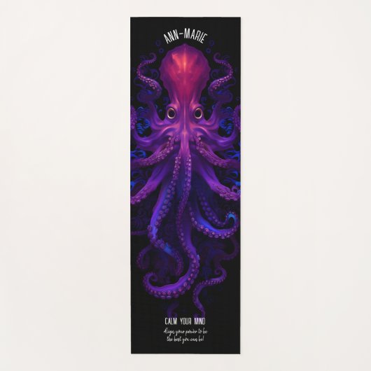Paarse Gotische Tentakels Zee Kraken Octopus Yogamat (Voorkant)