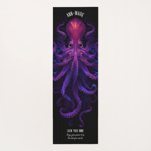 Paarse Gotische Tentakels Zee Kraken Octopus Yogamat (Achterkant)