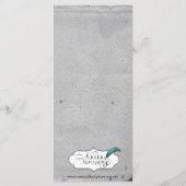 Paarse Gotische Uil Posh Bruiloft Menu (Achterkant)