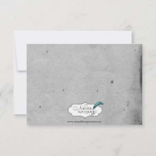 Paarse Gotische Uil Posh Bruiloft Reactie Kaart (Achterkant)