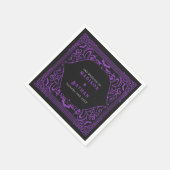 Paarse Gotische Vampier Kathedraal Bruiloft Servet (Hoek)