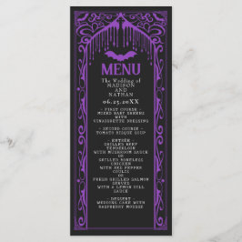 Paarse Gotische Vampier Kathedraal Wedding Menu