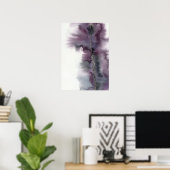 Paarse Goud Abstract Aquarel Poster (Thuiskantoor)