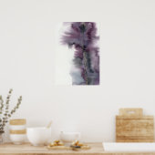Paarse Goud Abstract Aquarel Poster (Keuken)