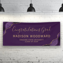 Paarse Goud Agaat Pruim Felicitaties Afstuderen