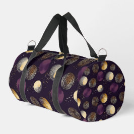 Paarse Goud Boho Abstracte Cirkels Patroon Plunjezak