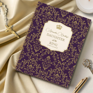 Paarse Goud Damast Dochter van de Koning Notitieboek