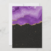 Paarse Goud Glitter Waterverf Kaart (Achterkant)