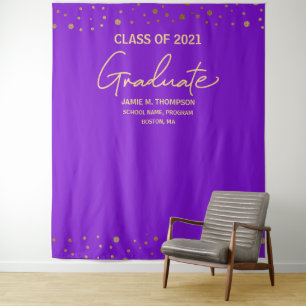 Paarse Goud Klas van 2021 achtergrond Gradiëring Wandkleed