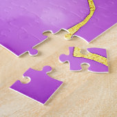 Paarse Goud Marmer Abstract Patroon Legpuzzel (Zijkant)