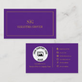 Paarse Goud | Minimalistische moderne professional Visitekaartje (Voorkant / Achterkant)