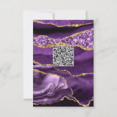 Paarse Goud Uw QR code wenst Jubileum Kaart (Achterkant)