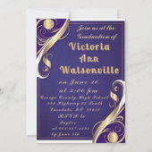 Paarse Goud Wit Afstuderen 2025 Kaart (Achterkant)