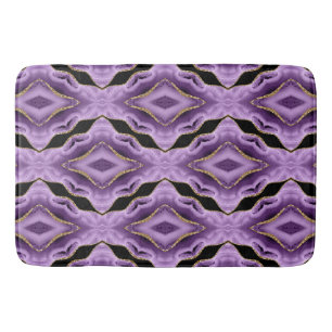 Paarse Goud Zwart Abstract Badmat