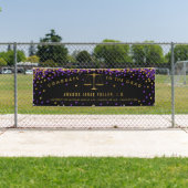 Paarse & goudbanner Law School Graduparty Spandoek (Insitu)