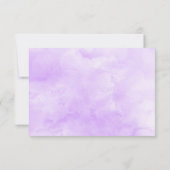 Paarse goudbloedige Waterverf RSVP Kaartje (Achterkant)