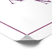 Paarse goudbloem 18x24 Welkom op het huwelijk Poster (Hoek)