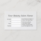 Paarse goudbloem Salon Boutique Gift Certificate Kortingskaartje (Achterkant)