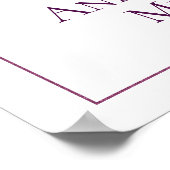 Paarse goudbloemen welkom bij gebarentaal poster (Hoek)