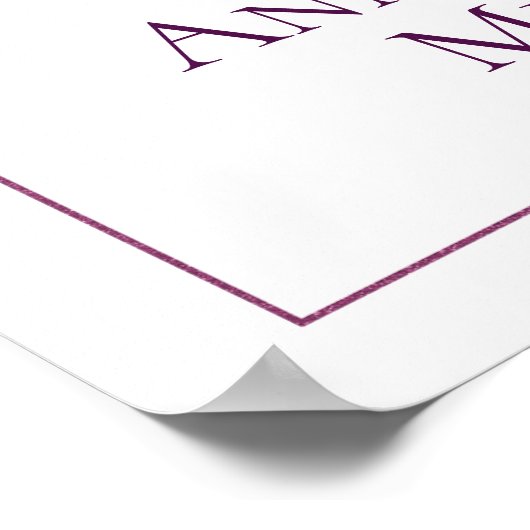 Paarse goudbloemen welkom bij gebarentaal poster (Hoek)