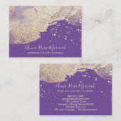 *~* Paarse goudbruine bruiloft Visitekaartje (Voorkant / Achterkant)