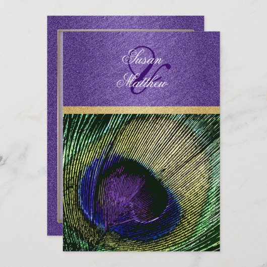 Paarse goudbruinkoolbruidebruinbruin kaart (Voorkant / Achterkant)