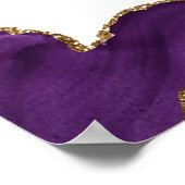 Paarse goudbruistoestel voor bruistabels poster (Hoek)