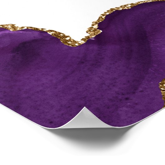 Paarse goudbruistoestel voor bruistabels poster (Hoek)