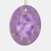 Paarse gouden Abstract Keramisch Ornament (Rechts)