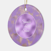 Paarse gouden Abstract Keramisch Ornament (Links)