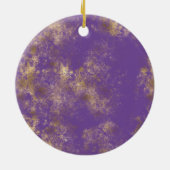 Paarse gouden Abstract Keramisch Ornament (Achterkant)