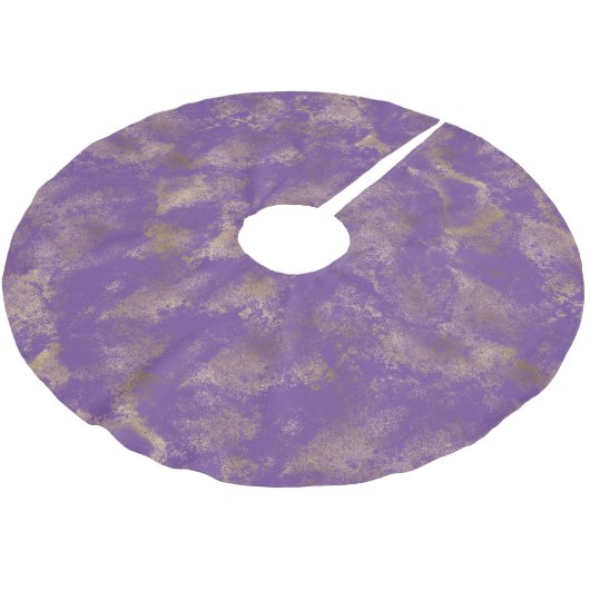 Paarse gouden Abstract Kerstboom Rok (Gekanteld)