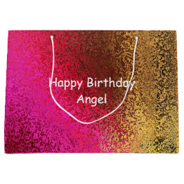 Paarse Gouden Abstract Metaalachtige Textuur Verja Groot Cadeauzakje