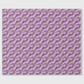 Paarse Gouden Abstracte Marmer Ontwerp Cadeaupapier (Vlak)