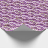 Paarse Gouden Abstracte Marmer Ontwerp Cadeaupapier (Hoek)