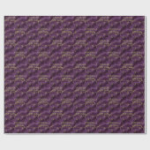 Paarse Gouden Abstracte Marmer Ontwerp Cadeaupapier (Vlak)