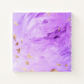 Paarse gouden Abstracte naam Weddenschap Planner Notitieboek (Achterkant)