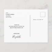 Paarse gouden afstudeer dank je kaart (Achterkant)